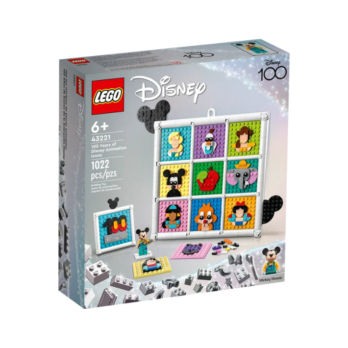 LEGO Disney 43221 - 100 de ani de figuri emblematice de animatie Disney (1022 piese)