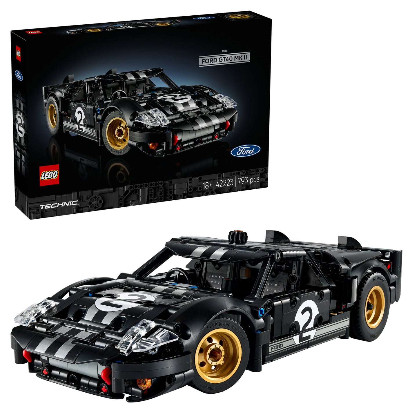 LEGO Technic 42223 - Masina de curse 1966 Ford GT40 MKII (793 piese)