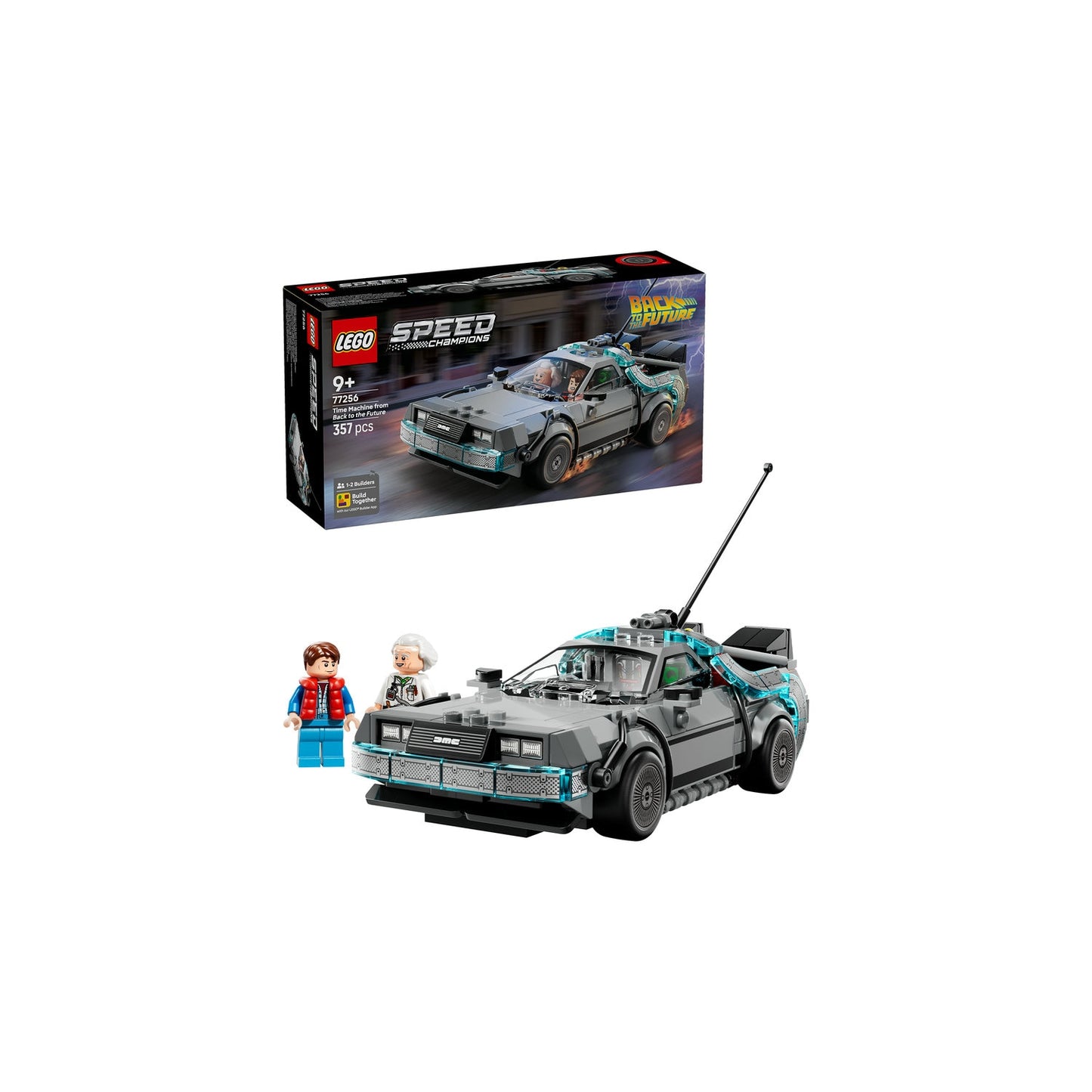 LEGO Speed Champions 77256 - Masina timpului din inapoi in viitor (357 piese)