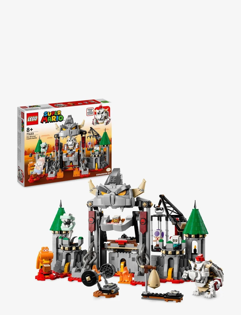 LEGO Super Mario 71423 - Set de extindere batalia lui Dry Bowser de la castel