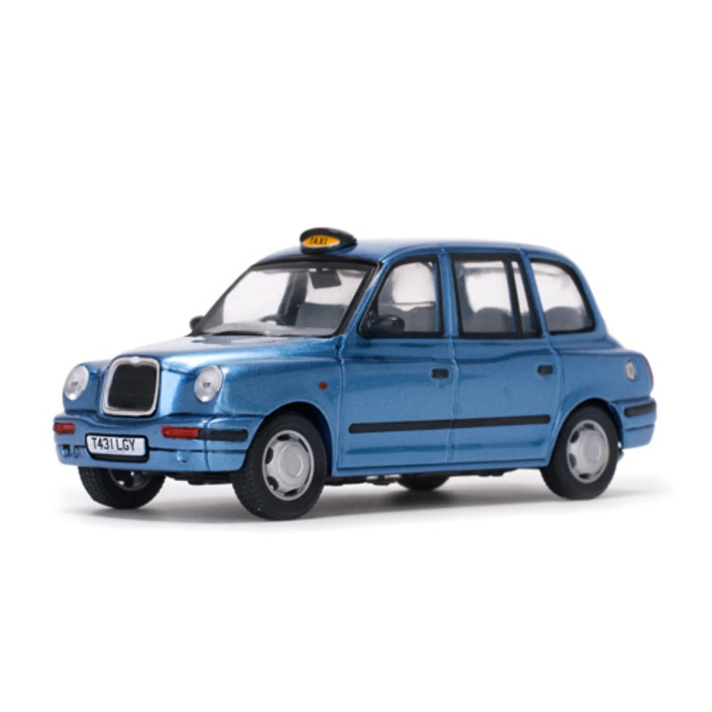 London Taxi Cab TX1 1998 bleu cu vitrina plexiglass - 1/43 Vitesse
