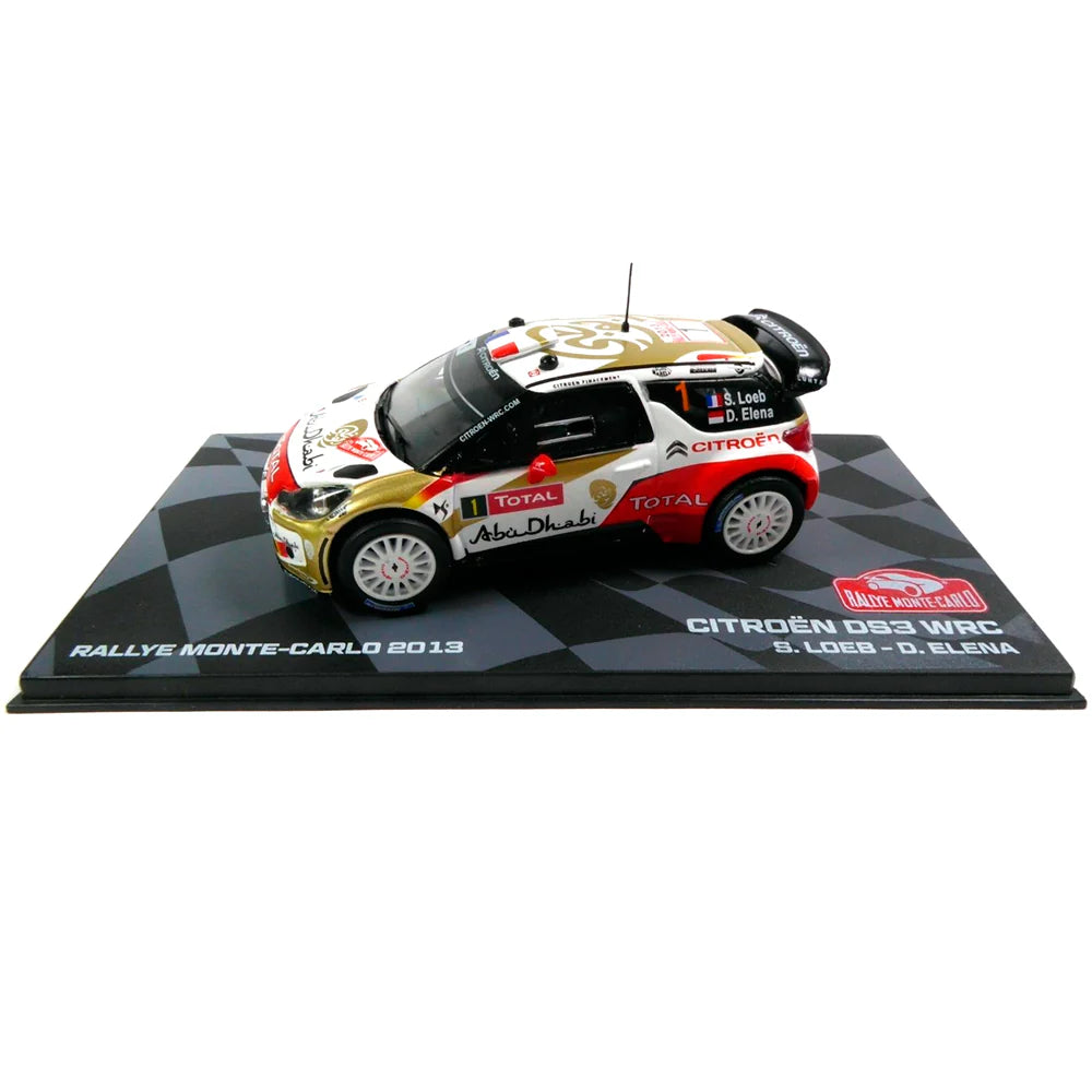 Citroen DS3 WRC S.Loeb - D.Elena Rallye Monte-Carlo 2013 #1 cu vitrina plexiglass - 1/43 Altaya