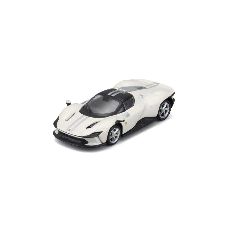 Ferrari Daytona SP3 alb cu vitrina plexiglass - 1/43 Bburago Signature