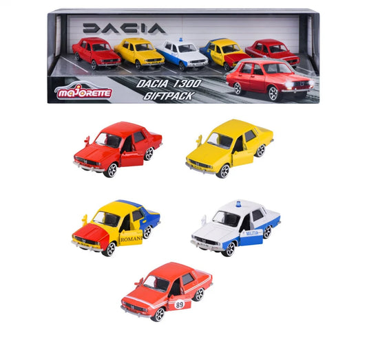 Set 5 masinute metalice Dacia 1300 (model nou) - 1/64 Majorette