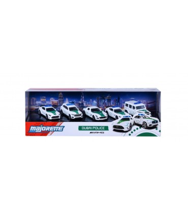 Set 5 masinute metalice Mercedes-AMG Dubai Police - 1/64 Majorette