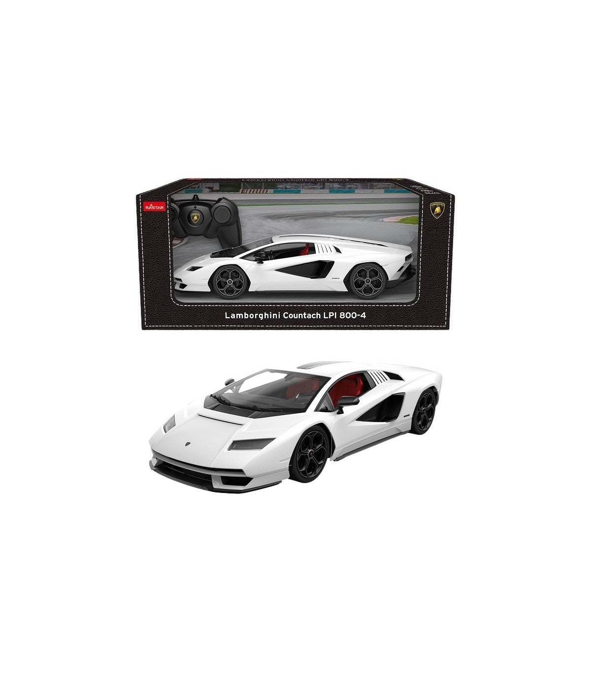 Lamborghini Countach LPI 800 4 (alb) cu telecomanda - 1/16 Rastar