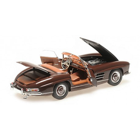 Mercedes-Benz 300SL roadster w198 1957 dark red - 1/18 Minichamps