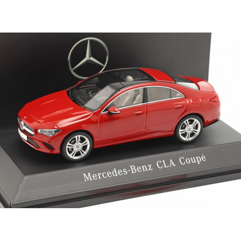 Mercedes CLA Coupe rosu cu vitrina plexiglass - 1/43 Minimax
