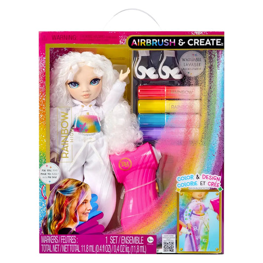 Papusa Rainbow High cu ochi verzi  Airbrush & Create