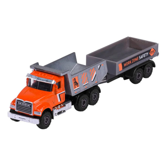 Camion Mack Granite cu remorca - 1/64 Majorette