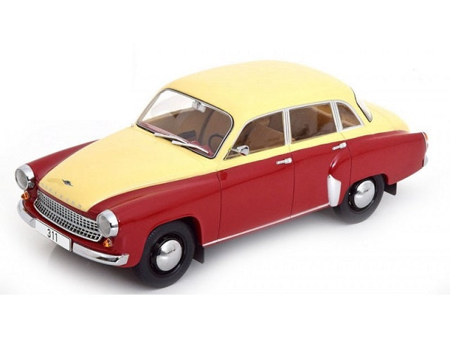 Wartburg 311/312 rosu/crem - 1/18 Model Car Group