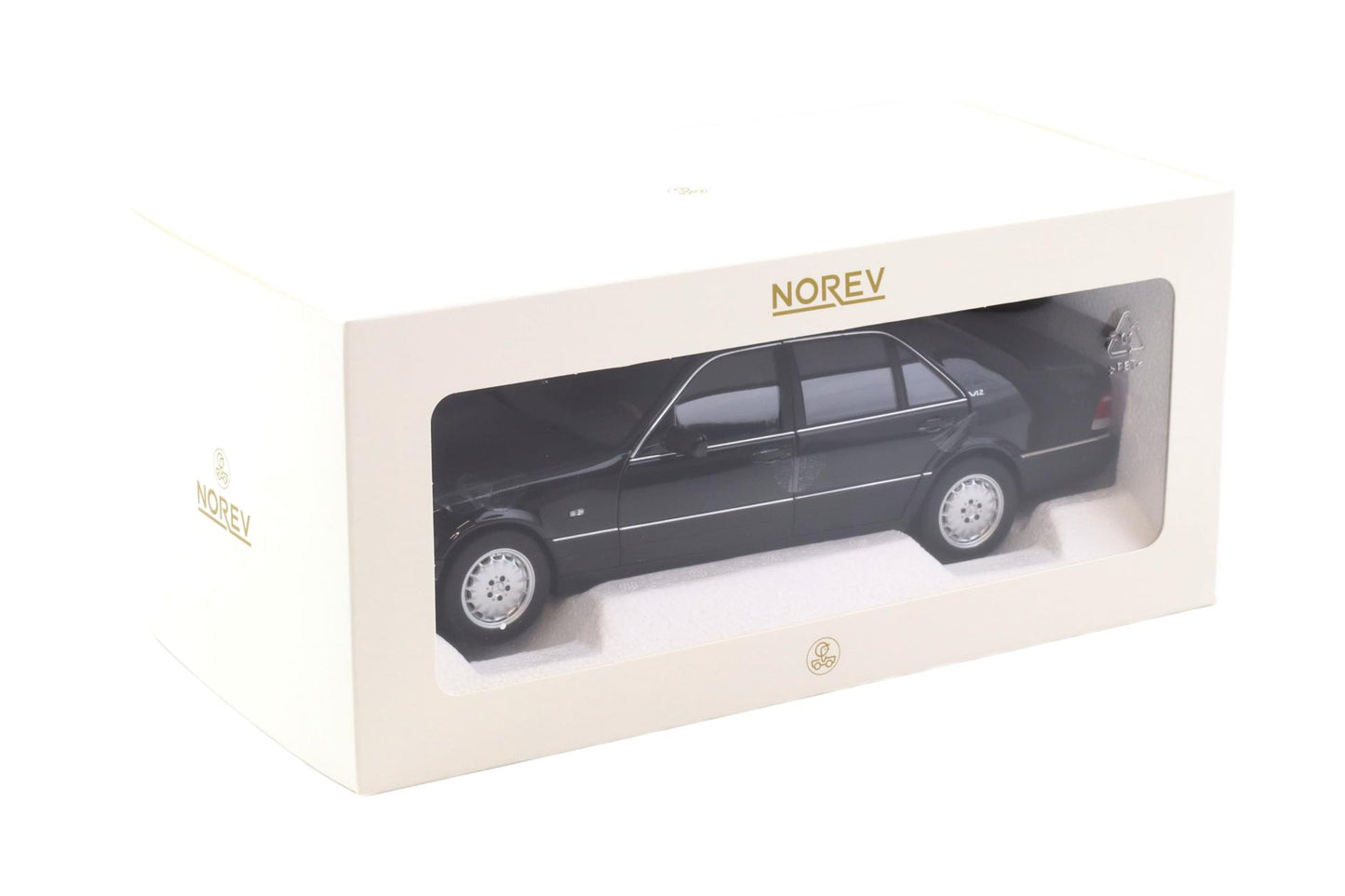 Mercedes-Benz S600 1997 obsidian black metallic - 1/18 Norev