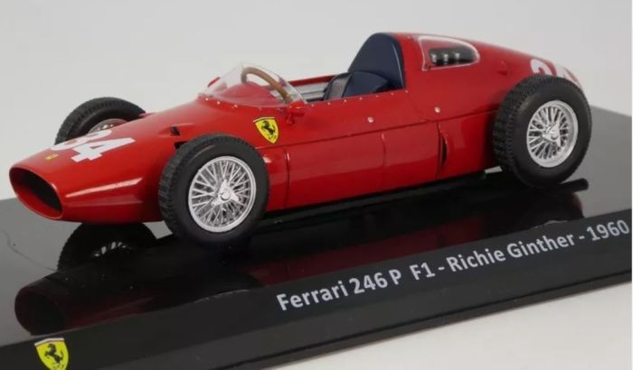 Formula 1 Ferrari 246P F1 - Richie Ginther 1960 #34 cu vitrina plexiglass - 1/24 Altaya