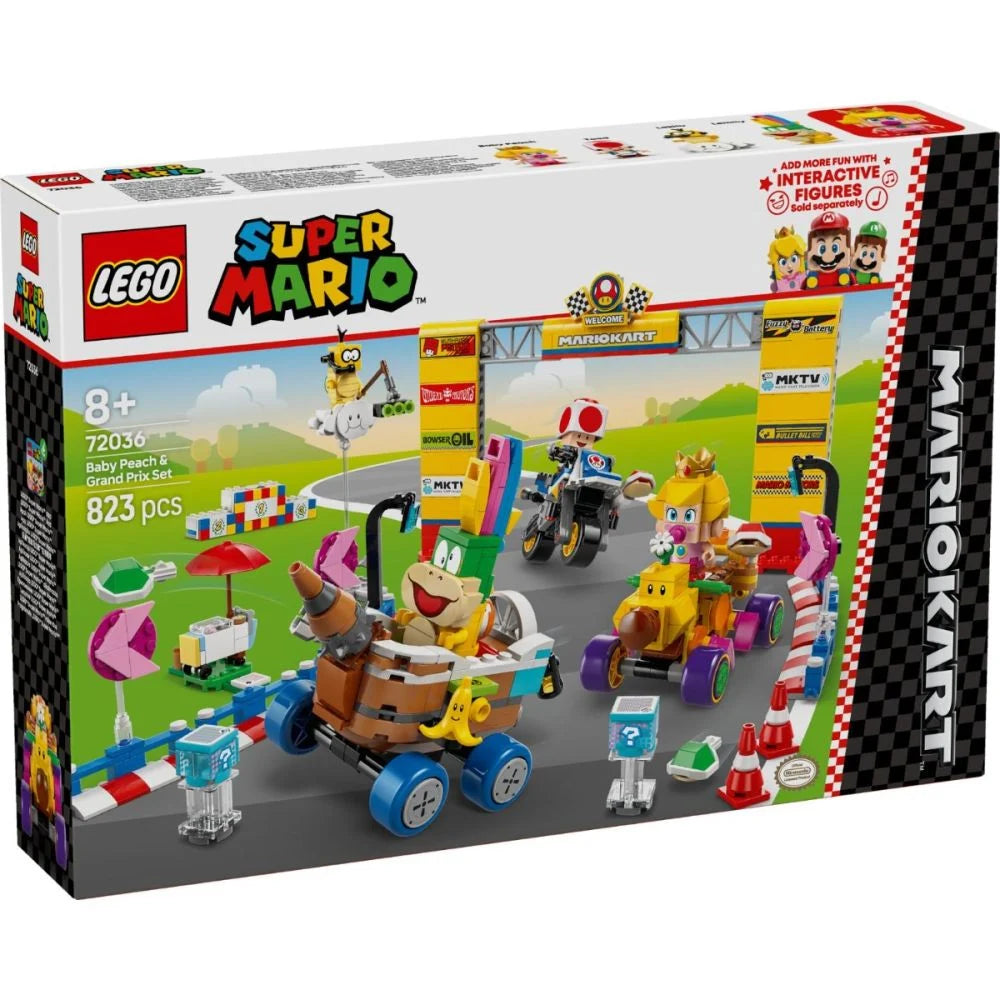 LEGO Super Mario 72036 - Mario Kart – Set Baby Peach si Grand Prix (823 piese)