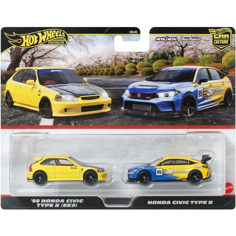 Set 2 machete Honda Civic Type R 1999 si Honda Civic Type R #95 - 1/64 Hot Wheels Premium