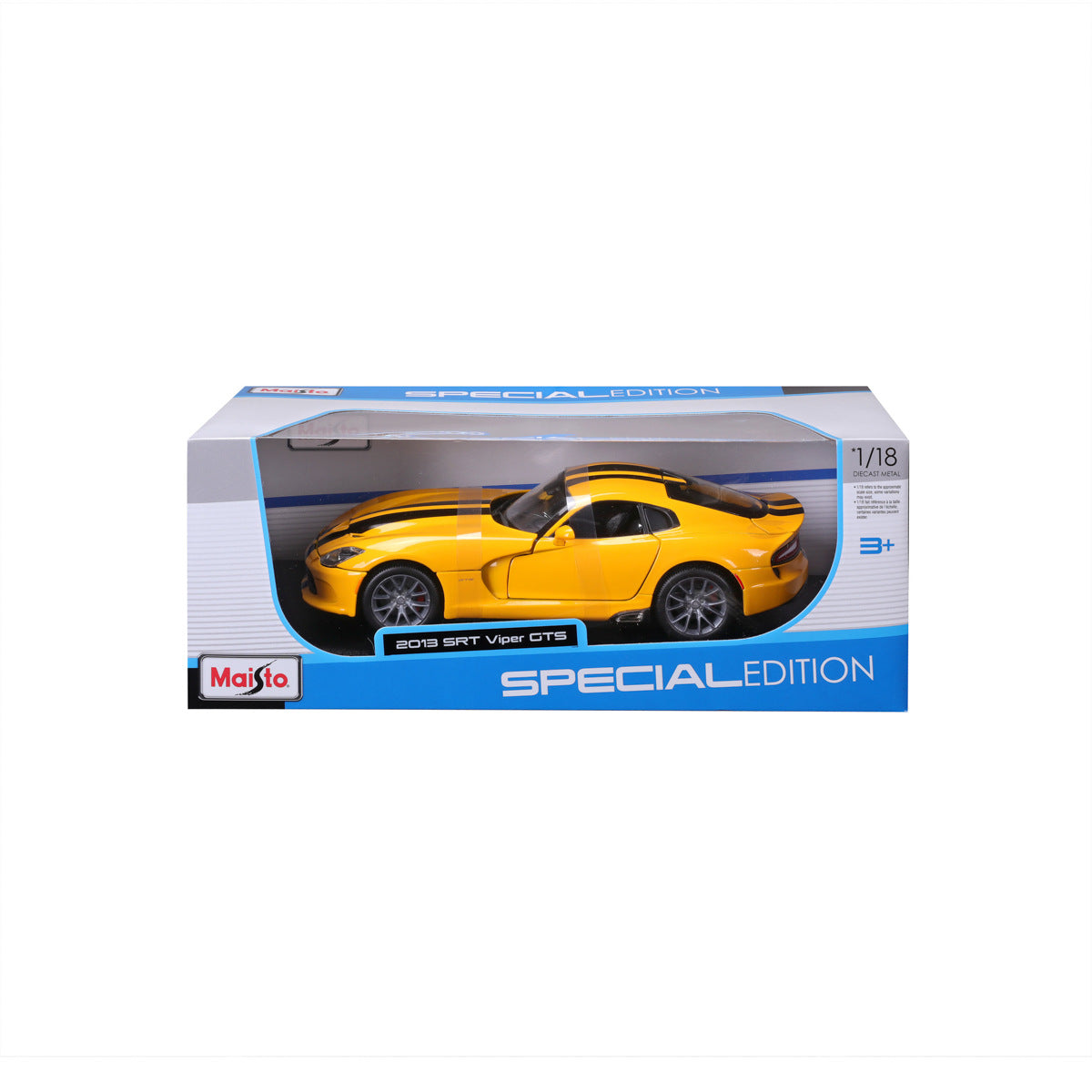 Dodge Viper GTS SRT 2013 galben/dungi negre - 1/18 Maisto