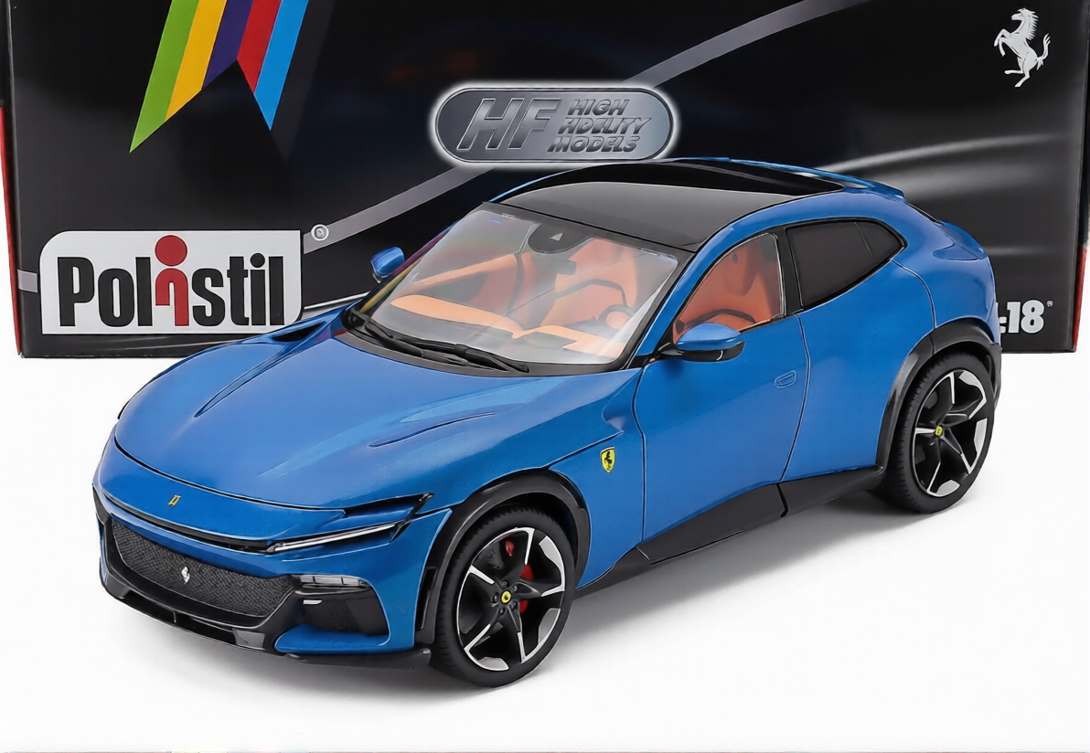Ferrari Purosangue albastru - 1/18 Polistil