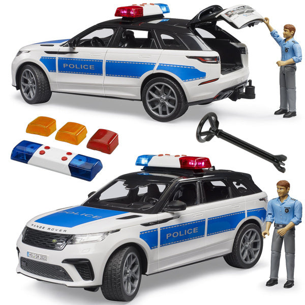 BRUDER 02890 - Masina de politie Range Rover Velar cu figurina politist