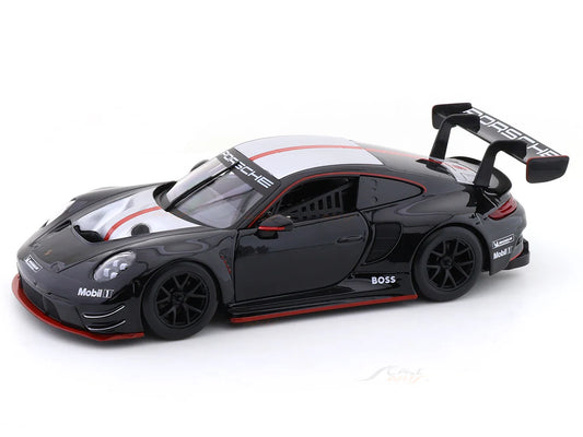 Porsche 911 GT3 R negru/argintiu/rosu - 1/24 Bburago