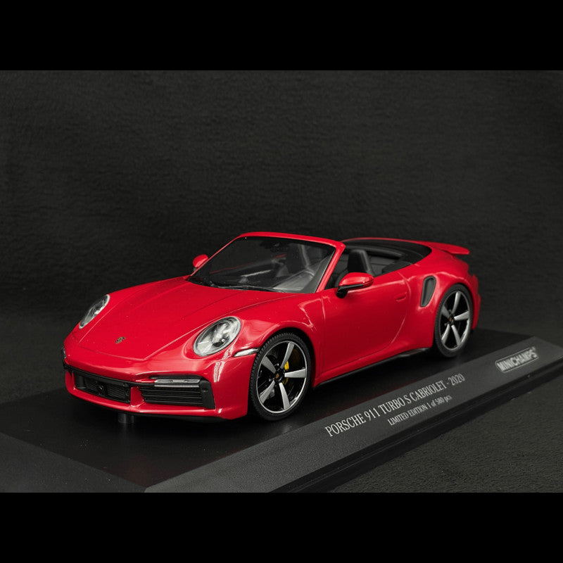 Porsche 911 Turbo S Cabriolet rosu 2020 1/580pcs - 1/18 Minichamps