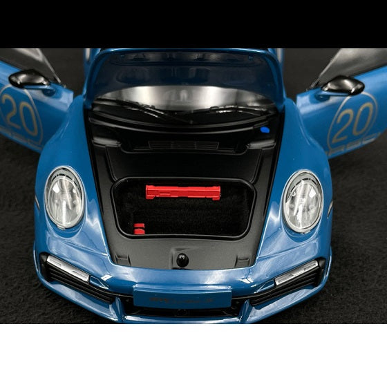 Porsche 911 Turbo S Sport Design 2021 albastru - 1/18 Minichamps