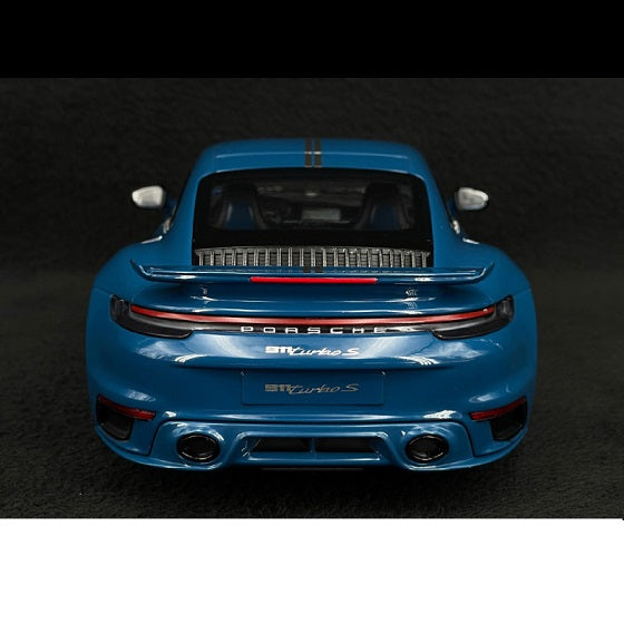 Porsche 911 Turbo S Sport Design 2021 albastru - 1/18 Minichamps