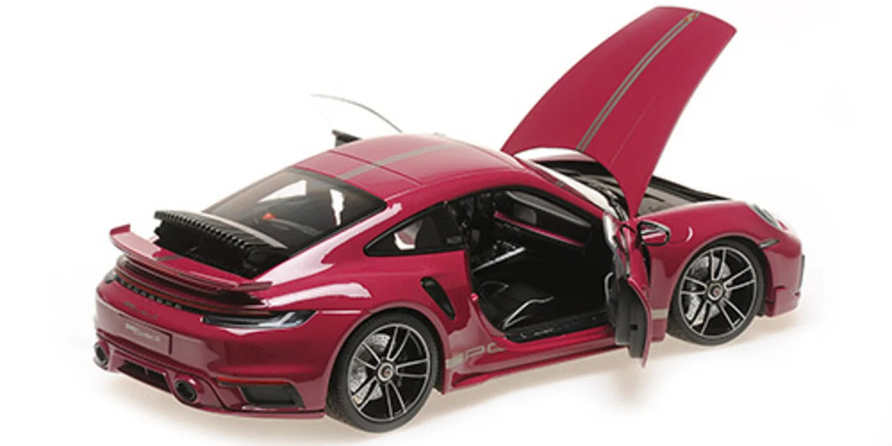 Porsche 911 Turbo S Coupe Sport Design 2021 grena- 1/18 Minichamps