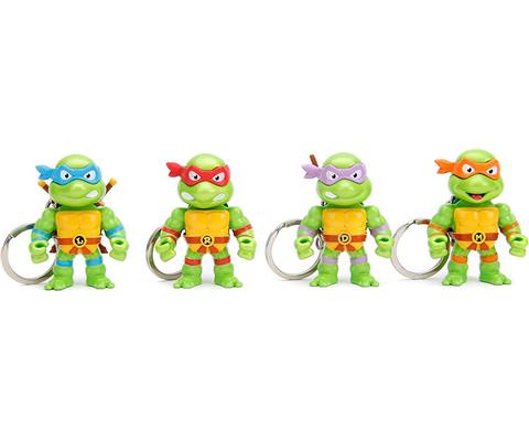 Set 4 brelocuri cu figurine metalice testoasele ninja 5cm - Jada