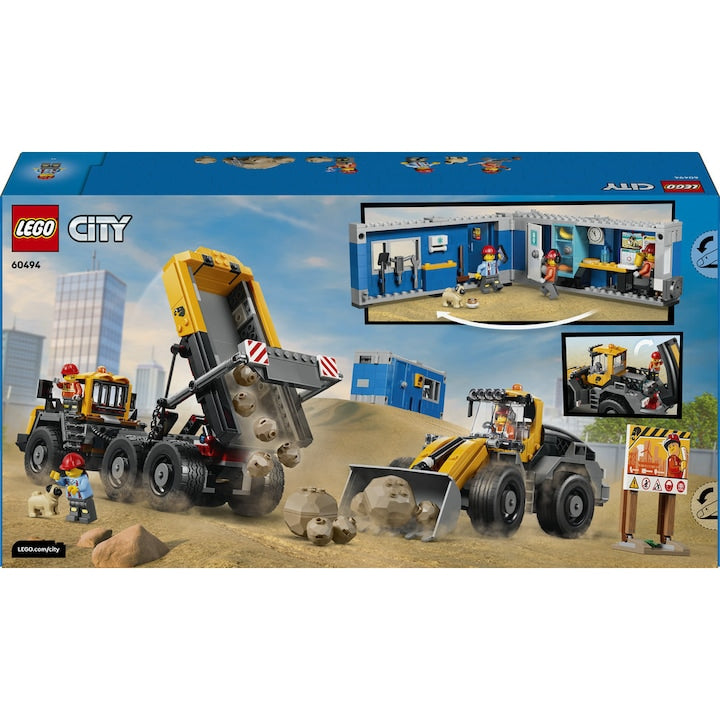 LEGO City 60494 - Camion basculant si incarcator frontal (1132 piese)