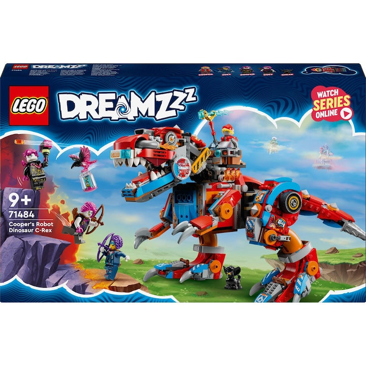 LEGO DREAMZzz 71484 - Dinozaurul robot C-Rex al lui Cooper (917 piese)