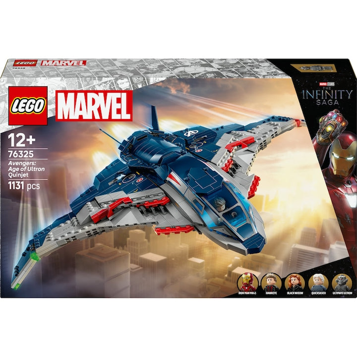 LEGO Marvel 76325 - Quinjet din Razbunatorii: Sub semnul lui Ultron (1131 piese)