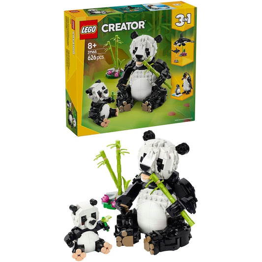 LEGO Creator 3 in 1 31165 - Animale salbatice: Familia de ursi panda (626 piese)