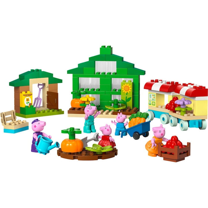 LEGO DUPLO Peppa Pig 10461 - Gradina si sera Bunicului Purcelus (102 piese)