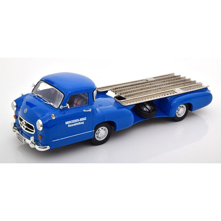 Set Transportor Mercedes Blue Wonder si Formula 1 Mercedes-Benz W196 1955 - 1/18 Werk83