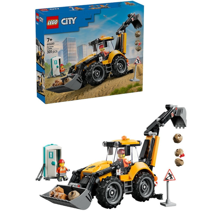 LEGO City 60480 - Buldoexcavator galben (301 piese)