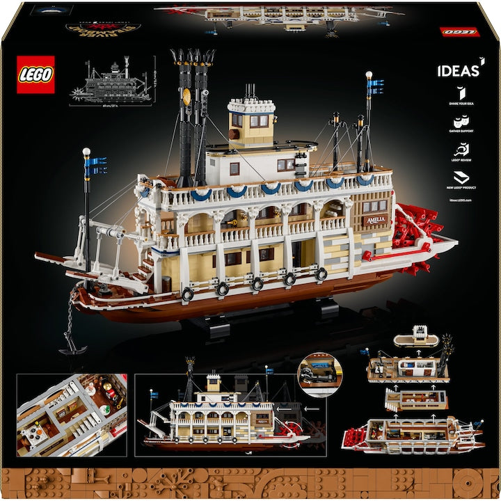 LEGO Ideas 21356 - Barca cu aburi (4090 piese)