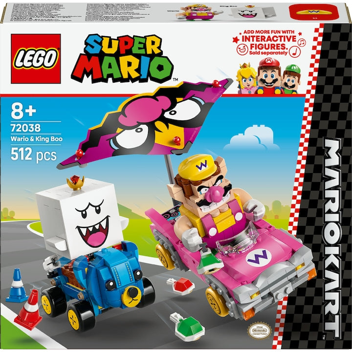 LEGO Super Mario 72038 - Mario Kart – Wario si King Boo (512 piese)
