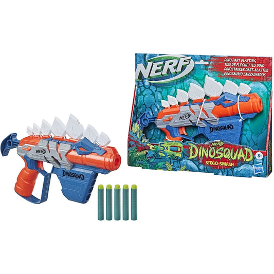 Blaster Nerf Dinosquad - Stegosmash cu 5 proiectile