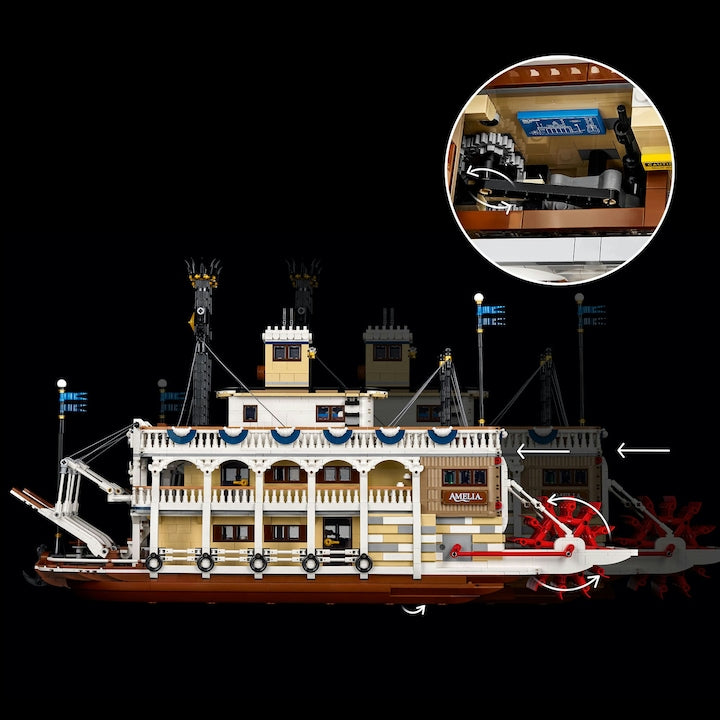 LEGO Ideas 21356 - Barca cu aburi (4090 piese)