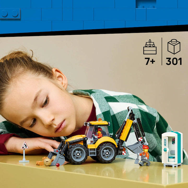 LEGO City 60480 - Buldoexcavator galben (301 piese)