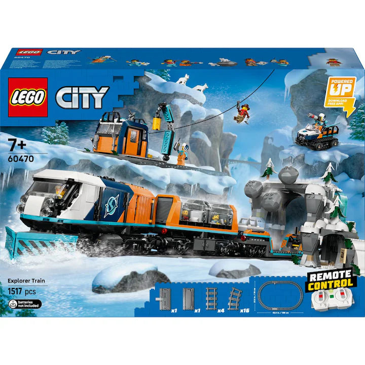 LEGO City 60470 - Trenul expres al exploratorilor spre Polul Arctic (1517 piese)
