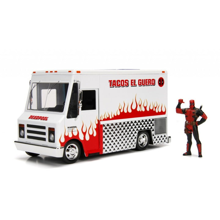 Camionul lui Deadpool TACO TRUCK cu figurina - 1/24 Jada