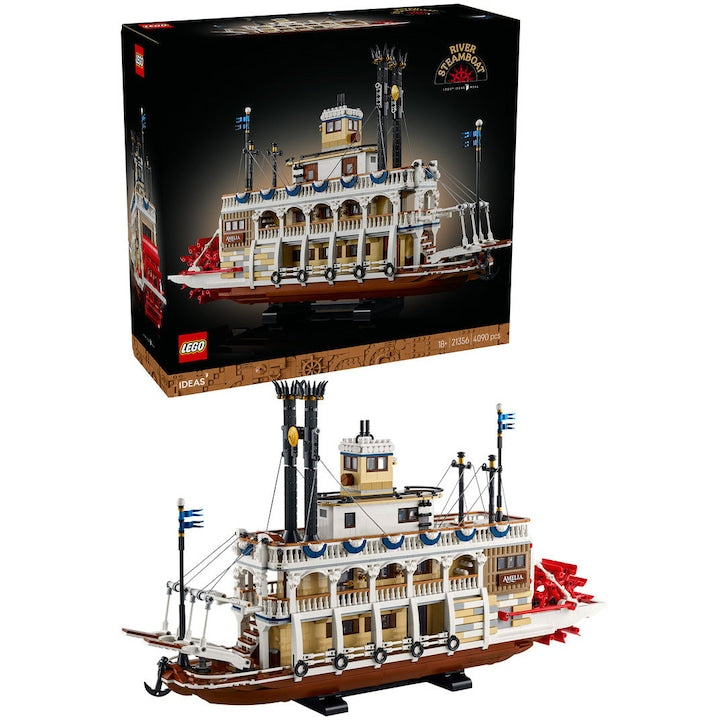 LEGO Ideas 21356 - Barca cu aburi (4090 piese)