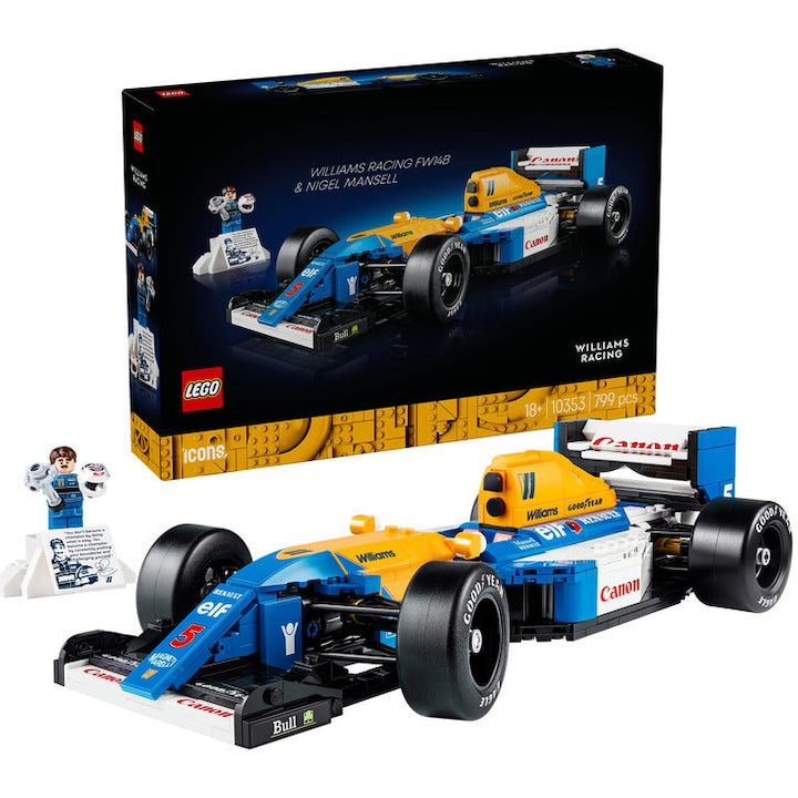 LEGO Icons 10353 - Williams Racing FW14B si Nigel Mansell (799 piese)