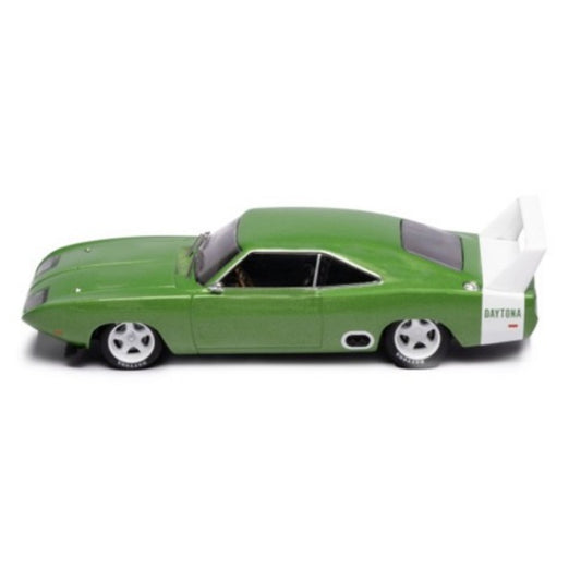 Dodge Charger Daytona 1969 verde/alb cu vitrina plexiglass - 1/43 Ixo Models