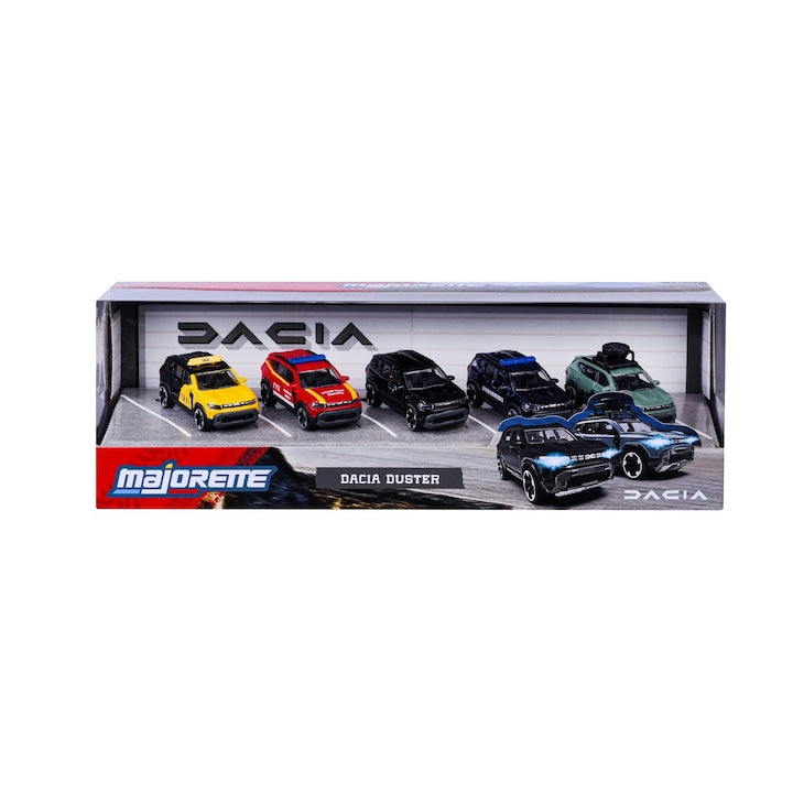 Set 5 masinute metalice Dacia Duster 3 - 1/64 Majorette