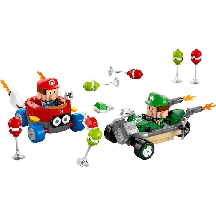 LEGO Super Mario 72034 - Mario Kart – Baby Mario si Baby Luigi (321 piese)