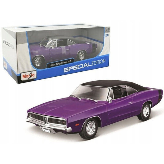 Dodge Charger R/T 1969 mov/negru - 1/18 Maisto
