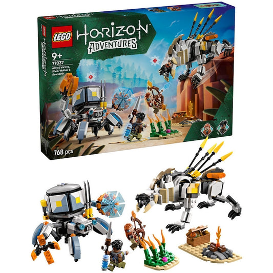 LEGO Horizon Adventures 77037 - Aloy si Varl vs. Shell-Walker si Sawtooth (768 piese)