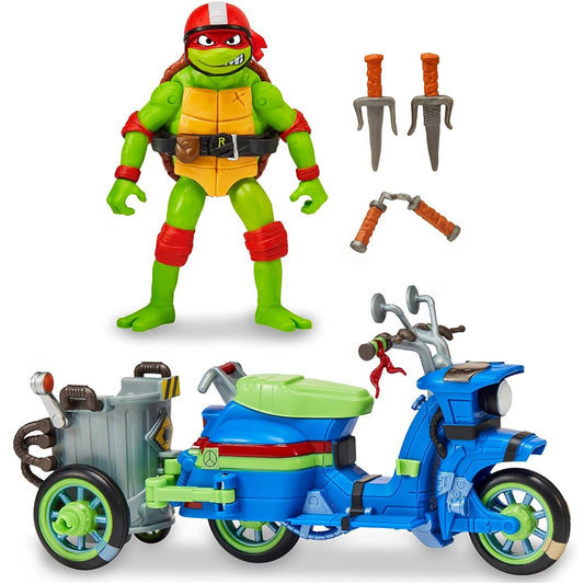 Figurina Raphael cu vehicul Testoasele Ninja - Battle Cycle